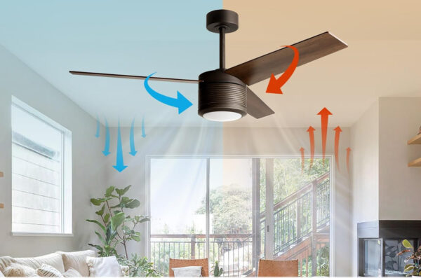 Wentylator sufitowy Reiga cichy 52 cale LED 3 łopaty z pilotem - obrazek 3