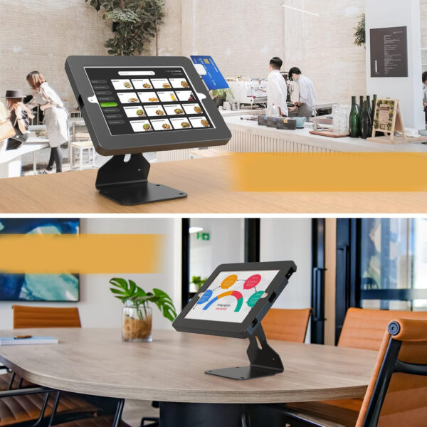 Stojak POS na tablet zgodny z iPad 10.2" Gen 7 8 9, obrotowy, zamykany - obrazek 7