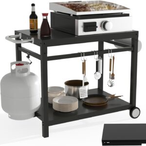 Stół do grilla ze stali nierdzewnej WELL GRILL, nośność 65 kg, czarny