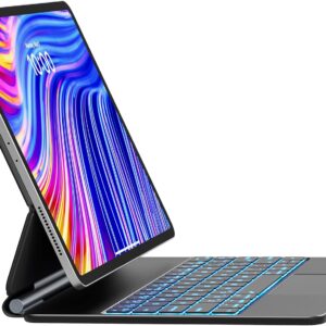 Etui z klawiaturą Earto do iPad Pro 12.9 (M2, 2024), 7 RGB, magnetyczne, QWERTY