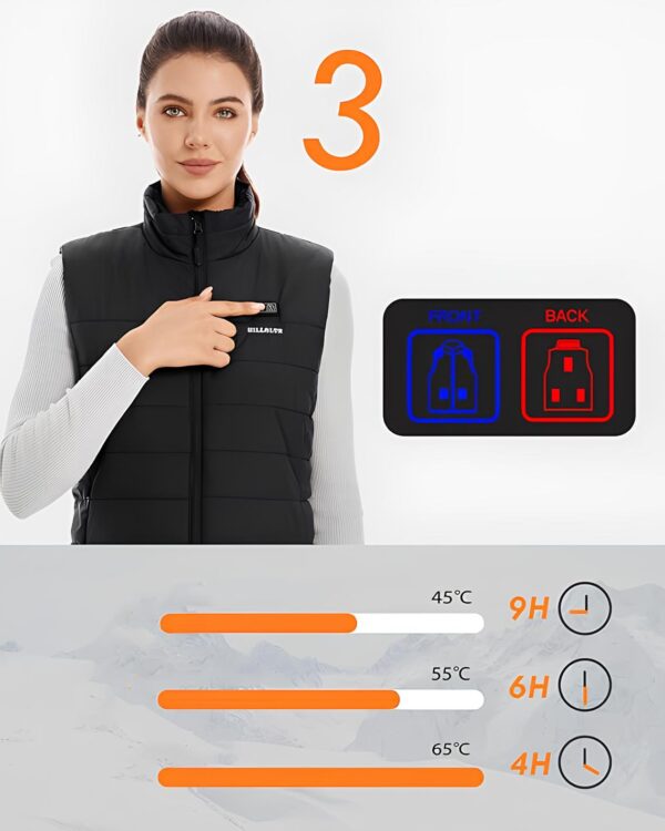 Kamizelka podgrzewana HILLSLTR, 8 stref ciepła, bez Power Bank, rozmiar S - obrazek 2