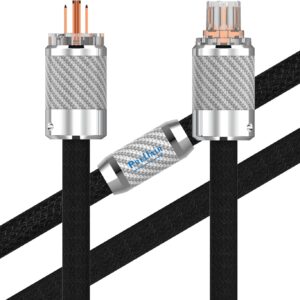 Kabel zasilający Preffair HiFi 10AWG, 1m, dla wzmacniacza, D503CF2R, 3.2MM2