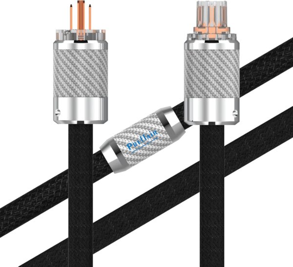 Kabel zasilający Preffair HiFi 10AWG, 1m, dla wzmacniacza, D503CF2R, 3.2MM2