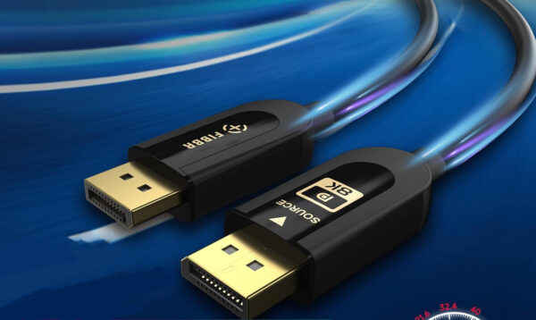 Kabel optyczny DisplayPort 2.1 FIBBR 10m kabel światłowodowy 40Gbps 8K@60Hz 4K@144Hz G-Sync - obrazek 3