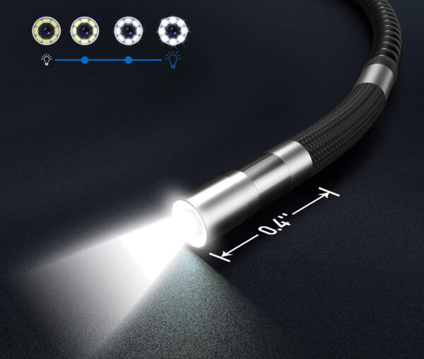 Kamera endoskopowa Ralcam z oświetleniem, 8,5 mm, HD1080P, 8 LED, 2m kabel - obrazek 7