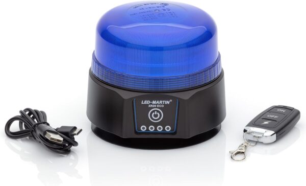 UŻYWANA Lampa ostrzegawcza LED-MARTIN XR20 ECO niebieska, magnes, bateria - obrazek 2