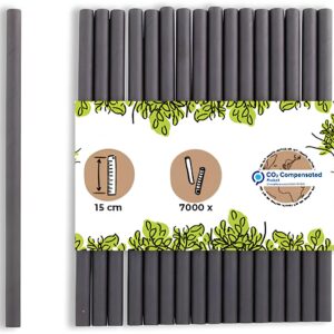 Słomki papierowe biodegradowalne BIOZOYG 15 cm Ø7 mm czarne 7000 szt.