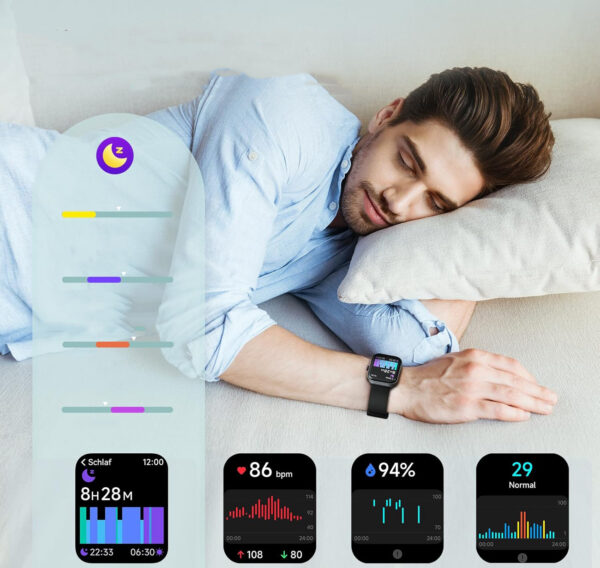Męski smartwatch Fitpolo, 1,91 cala, IP68, dla Android i iOS - obrazek 2