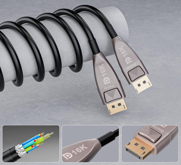 Używany Kabel światłowodowy CHENLENIC 80 Gbps 8K 15 metrów - obrazek 4