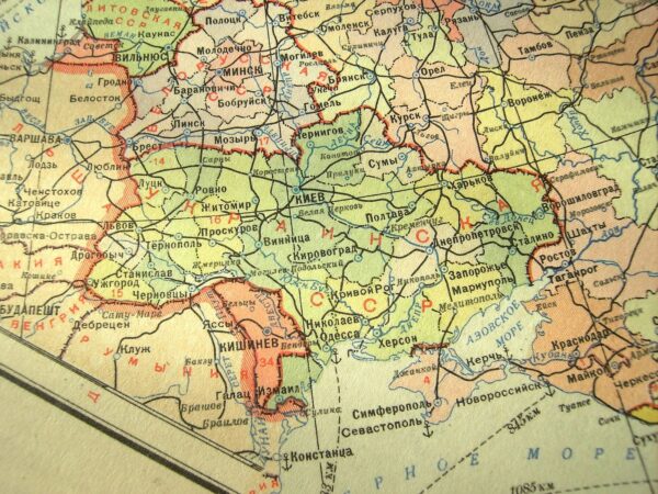 Atlas oficerski ZSRR wydanie 1947 historyczna mapa wojskowa unikatowy kolekcjonerski egzemplarz - obrazek 6