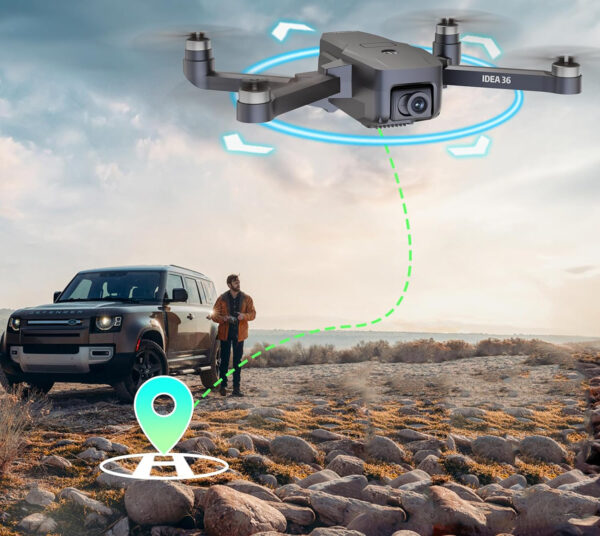 Dron le-idea IDEA36 z kamerą 4K HD, GPS, 5G, czas lotu 36 minut na 2 bateriach - obrazek 4