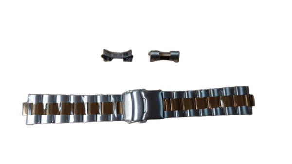 Pasek MiLTAT 22 mm złoty do zegarka Seiko SKX007 stal nierdzewna NIE ZESTAW - obrazek 6