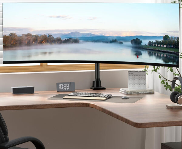 Uchwyt do monitora 24-57" ultra szeroki aluminiowy, nośność 27 kg, FPT80-C01X POWYSTAWOWY - obrazek 4