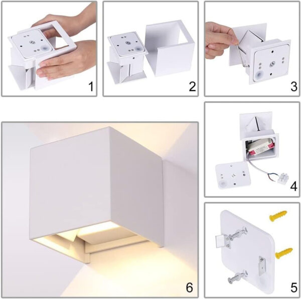 Zestaw 4 lamp LED FUPE FP-HWBD-B01 6W 3000K biały oświetlenie punktowe do wnętrz domu - obrazek 2
