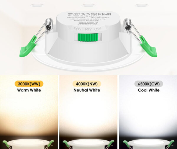 ALUSSO LED Spot wpuszczany 230V, 7W, chrom, ciepłe/neutralne/białe światło - obrazek 3