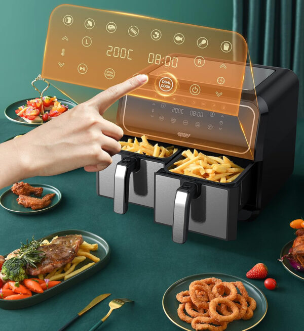 Frytownica dwustrefowa Innsky IS-AF008, 1700W, 4L+4L, do 200C, 8 programów - obrazek 7