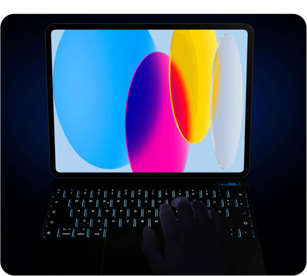 POWYSTAWOWY Etui z klawiaturą nimin dla iPada 10.9" 10., magnetyczne AZERTY - obrazek 3