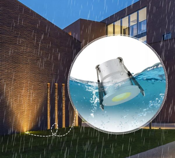 Minireflektor wpuszczany LED BOYIR, 12V, 3W, IP65, 8 szt. do ogrodu lub elewacji bez pudełka - obrazek 3