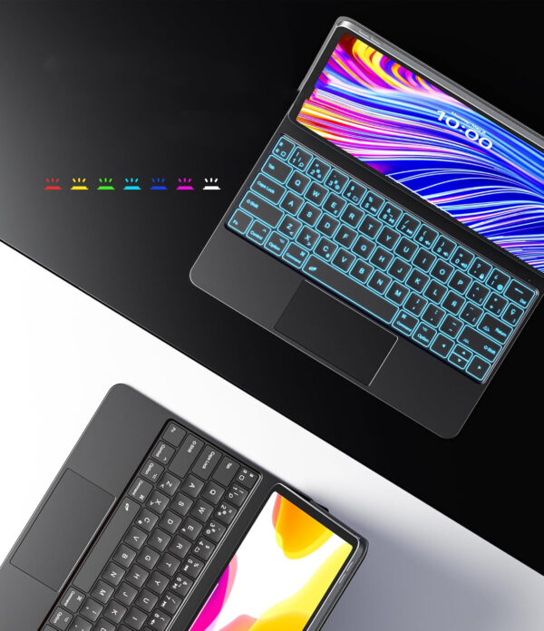 Etui z klawiaturą Earto do iPad Pro 12.9 (M2, 2024), 7 RGB, magnetyczne, QWERTY - obrazek 6