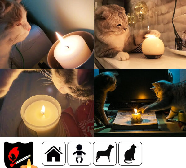 Świeczki LED HL z timerem, akumulatorowe, świeczki z adapterem 3A, 12 szt. - obrazek 3