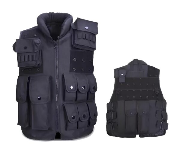 Kamizelka taktyczna, wojskowa czarna policja SWAT kamizelka ochronna militarna - obrazek 3