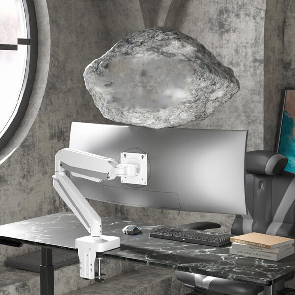 Biały uchwyt HILLPORT A9W na monitor 13-49 cali, 20 kg, VESA 75/100 mm - obrazek 4