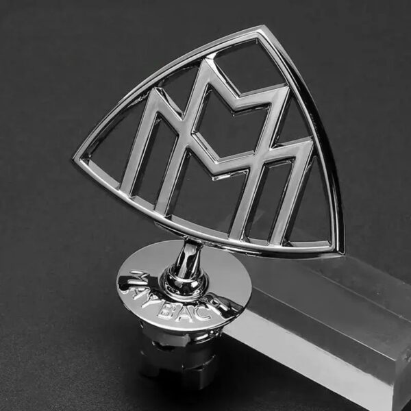 Emblemat Maybach na maskę samochodu znaczek ozdobny celownik srebrny - obrazek 5