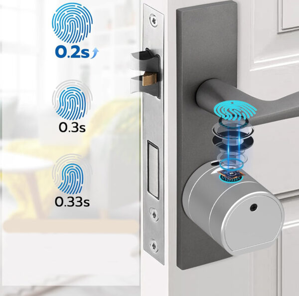 UŻYWANE Zamek drzwiowy z odciskiem palca kodem L111 RFID Bluetooth 50-100 mm - obrazek 3