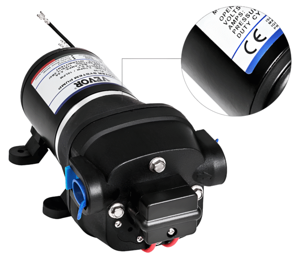 Pompa membranowa ciśnieniowa VEVOR, 12V, 10 l/min, 1,17 bar, Powystawowy - obrazek 4