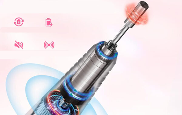 Elektryczna wiertarka do paznokci SAVILAND DMJ105 silnik bezrdzeniowy 35000 RPM 9 końcówek różowa - obrazek 6