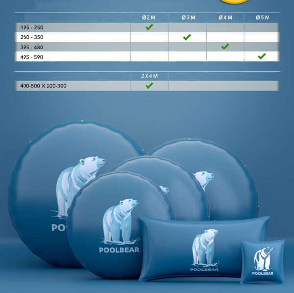 Poduszka basenowa PoolBear 4m Zimowa XXL Ochrona przed mrozem, Używany - obrazek 6