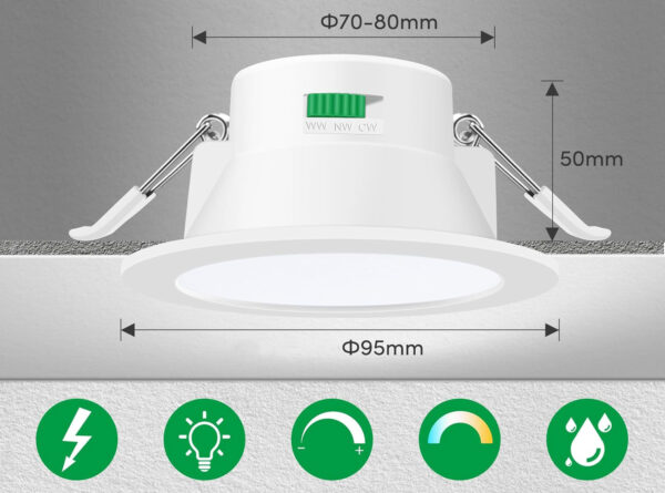 Reflektory LED ALUSSO 230V 10W zestaw 12 szt. lampy ogrodowe zewnętrzne wodoodporne IP65 - obrazek 7