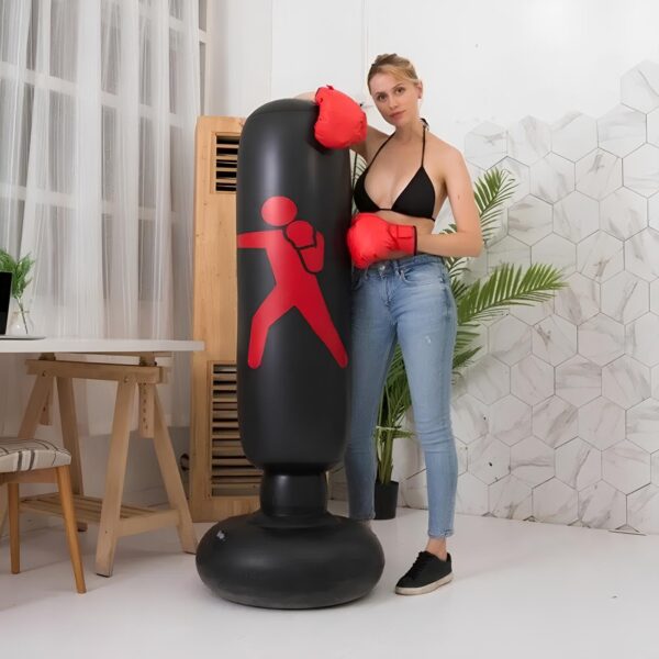 Worek bokserski treningowy 160 cm z pompą nadmuchiwany worek do ćwiczeń boksu i rozładowania stresu - obrazek 7