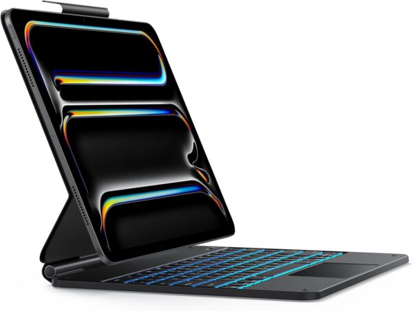 (Brak oryginalnego opakowania) Klawiatura Bluetooth z Etui iPad Pro 13" M4 2024 OMOTON KC011 QWERTZ DE podświetlana