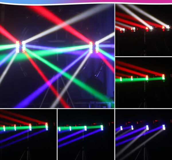 Dyskotekowa lampa Betopper 8x3W RGBW 240V 45W kolorowa lampa sceniczna do imprez z efektami świetlnymi i trybem auto - obrazek 6