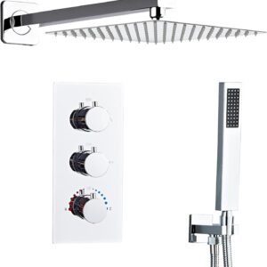 Zestaw prysznicowy Sanitemodar LYXT-AC-HW-25-Chrome z termostatem 25x25cm