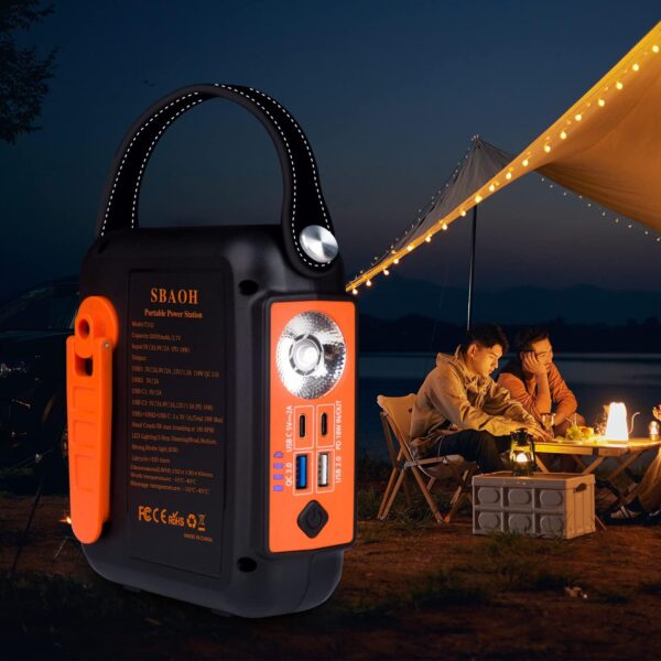Przenośny power bank SBAOH T102 20000 mAh z uchwytem i oświetleniem LED - obrazek 3