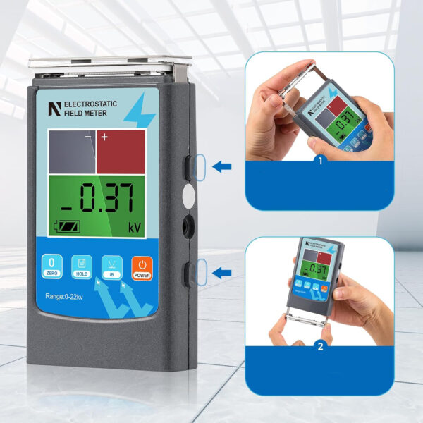 Ręczny tester elektrostatyczny NEWTRY urządzenie do pomiaru ładunków elektrostatycznych w środowiskach ESD, Powystawowy - obrazek 5