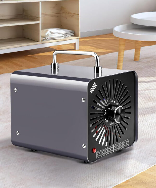 Generator ozonu ICARE 30000 Mg/h, 45W, 45 dB, 16,3 x 21,5 x 16 cm, szary - obrazek 8