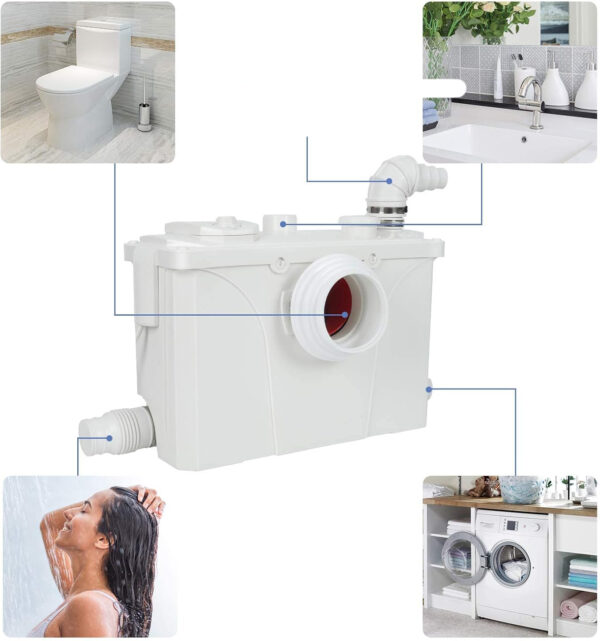 UŻYWANA Kanalizacyjna pompa Hocanflo FLO700-R 700W, pompa do toalet - obrazek 8