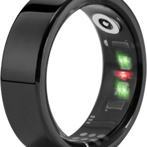 Smart pierścień fitness AMOVAN rozmiar 7 czarny tracker snu/pulsu/tlenu