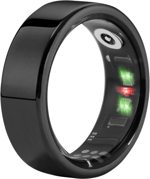 Smart pierścień fitness AMOVAN rozmiar 7 czarny tracker snu/pulsu/tlenu