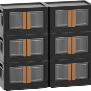 Plastikowe pudełko do przechowywania HAIXIN 32 L, 6 sztuk, czarne