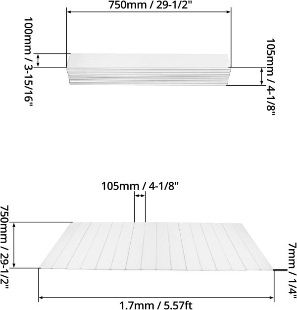 Składana półka do wanny QWORK WD10919 biały PVC 170x75 cm do łazienki - obrazek 2