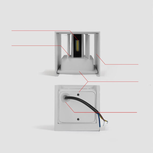 Zestaw 4 lamp LED FUPE FP-HWBD-B01 6W 3000K biały oświetlenie punktowe do wnętrz domu - obrazek 4