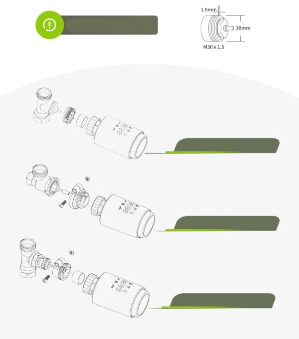 Termostat Maxcio TV02-BT WiFi do grzejnika Alexa Google sterownik temperatury zdalny smart home - obrazek 3