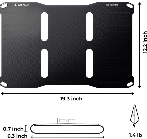 Składana ładowarka solarna SUNBOOSTER o mocy 21 W, 2xUSB, Powystawowy - obrazek 5