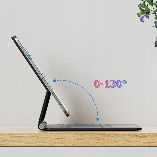 Używana Klawiatura GOOJODOQ dla iPad Air 2024 M2 13'', QWERTZ etui/iPad Pro 12.9, czarna A1895 - obrazek 2