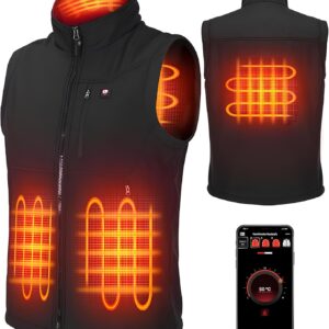 Kamizelka grzewcza KEMIMOTO, 10000 mAh, 4 strefy grzewcze, Rozmówca XL
