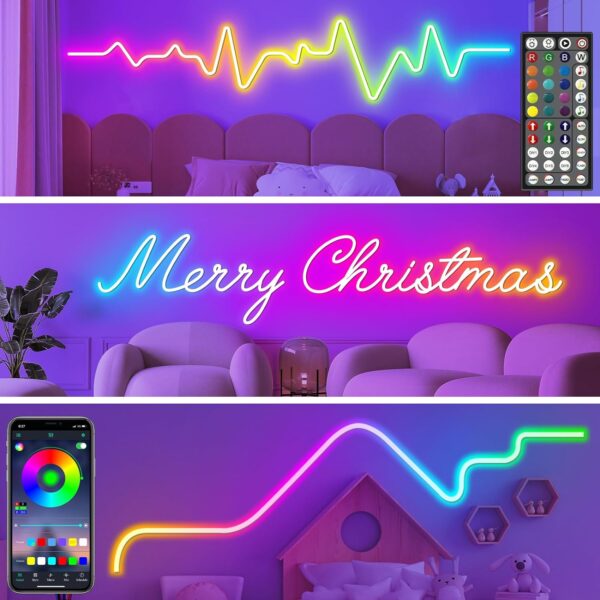 Energooszczędne inteligentna girlanda neonowa LED LETIANPAI, RGB, IP65, 36 metrów - obrazek 6